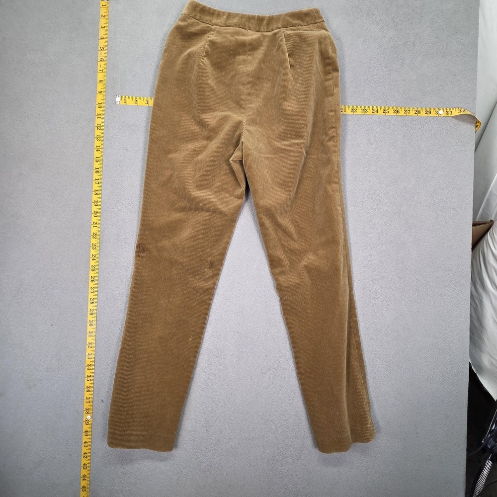 Ralph Lauren Pants Womens 6 Brown Corduroy Straight Leg Stretch Pockets - Picture 2 of 11